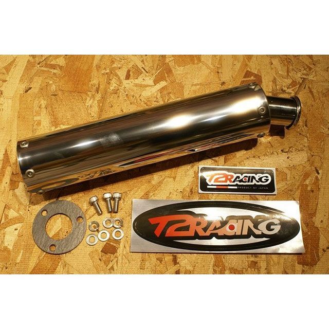 T2Racing ロングステンレスサイレンサー 逆三角形 ステッカー 楕円タイプ T2-CB-S-002L T2レーシング インナーサイレンサー NSR250