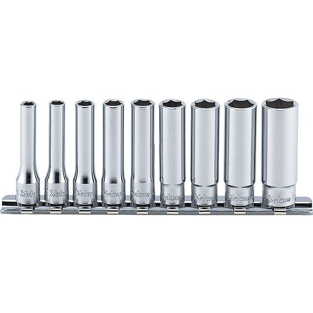 Ko-ken RS2300A/9 9点組 1/4SQ 6角ディープソケット・レールセット RS2300A/9 コーケン お手々物の具