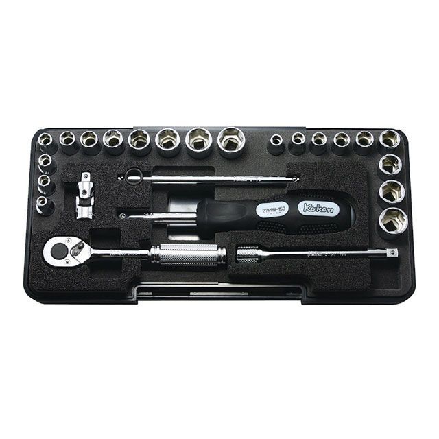 Ko-ken P2201AM 25点組 1/4SQ ソケット鍵仕掛ける 入れもの付 P2201AM コーケン 御手々手道具