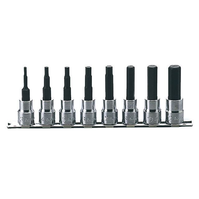 Ko-ken RS3010M/8-L62 8点組 3/8SQ ヘックスビットソケット全長62粍・軌跡仕かける RS3010M/8-L62 コーケン お手手物の具