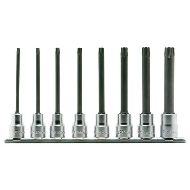Ko-ken RS3025/8-L100R 8点組 3/8SQ トルクスビットソケット 丸軸手合い 全長100粍・線路仕掛ける RS3025/8-L100R コーケン お手々物の具