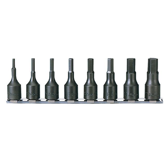 Ko-ken RS3012A/8-L52 8点組 3/8SQ ヘックスビットソケット in大きさ 全長52粍・軌跡仕かける RS3012A/8-L52 コーケン お手手物の具