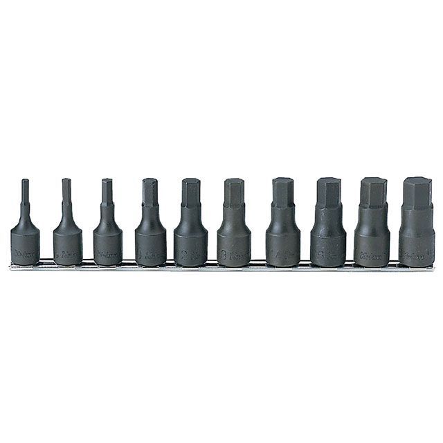 Ko-ken RS4012M/10-L60 10点組 1/2SQ ヘックスビットソケット 全長60mm・レールセット RS4012M/10-L60 コーケン ハンドツール