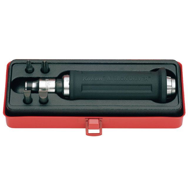 Ko-ken AG112A 6点組 1/2SQ アタックドライバー グリップ付・ビットセット ケース付 AG112A コーケン ハンドツール