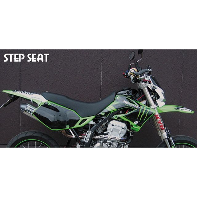 SPIRAL バイクシート ハイシート　ブラック　Dトラッカー SPIRAL スパイラル ハイシート KAWASAKI KLX250/D-TRACKER 98-07
