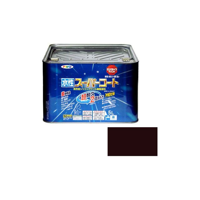 asahipen 水性スーパーコート 5L（こげ茶） AP9011477 アサヒペン 日用品