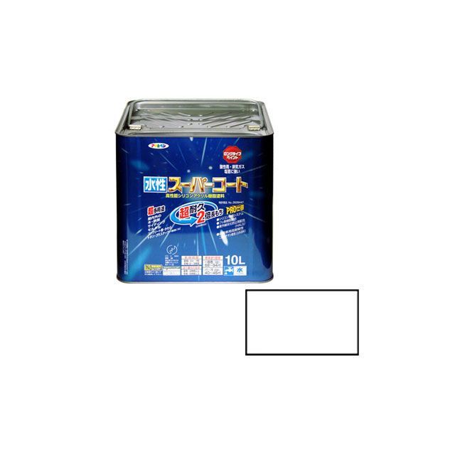 asahipen 水性スーパーコート 10L（ツヤ消し白） AP9011461 アサヒペン 日用品