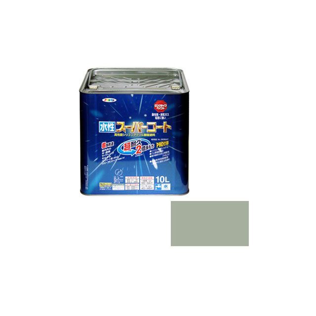 asahipen 水性スーパーコート 10L（ソフトグレー） AP9011463 アサヒペン 日用品