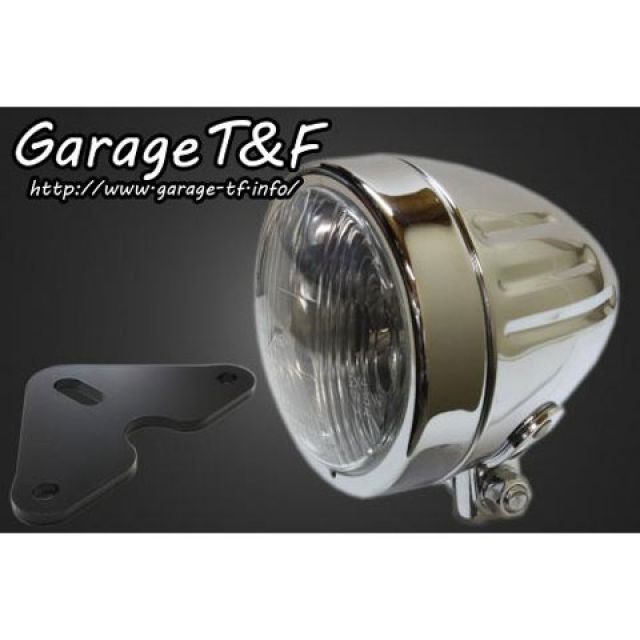 T&F 4インチスリムライト(ショート)スリットタイプ&ライトステー(タイプF)キット ・GT250HL05 ガレージT&F ヘッドライト・バルブ グラストラッカー グラストラッカービッグボーイ|パークアップ 店