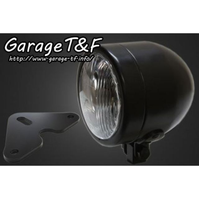 T&F 4インチドームライト＆ライトステー（タイプF）キット カラー ブラック ・GT250HL15 ガレージT&F ヘッドライト・バルブ グラストラッカー グラストラッカービッグボーイ｜パークアップ 店 8,435円
