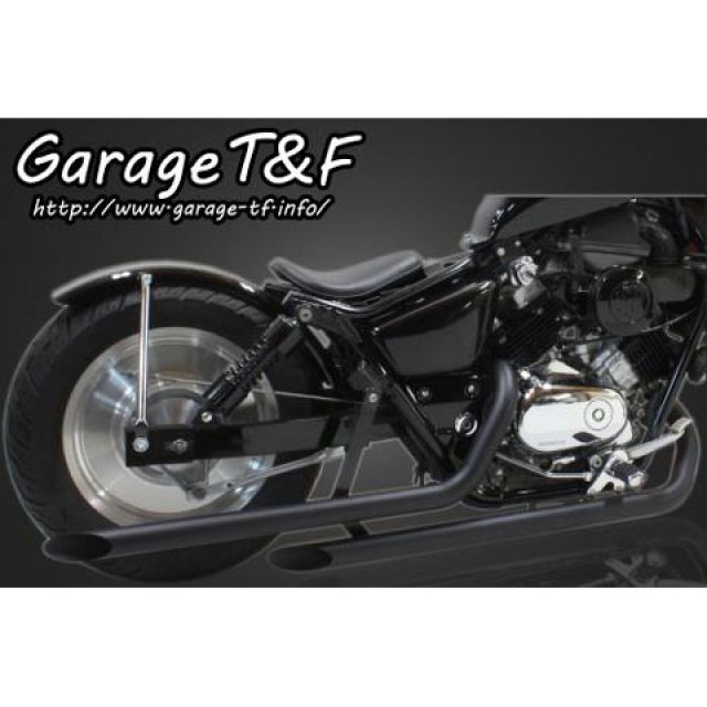 T&F ドラッグパイプマフラー（ブラック） タイプ I ・MG250ML10 ガレージT&F マフラー本体 マグナ250｜パークアップ 店