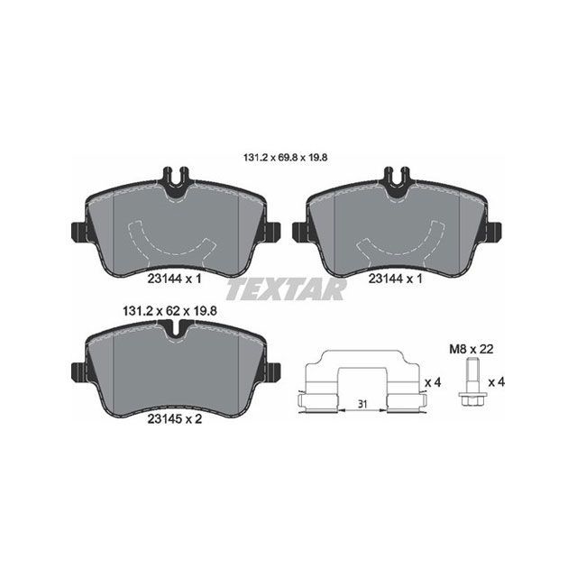 TEXTAR 2314481 ブレーキパッド 2314481 テクスター ブレーキ｜パークアップ 店