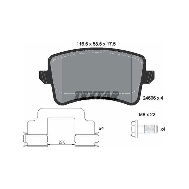 TEXTAR 2460601 ブレーキパッド 2460601 テクスター ブレーキ