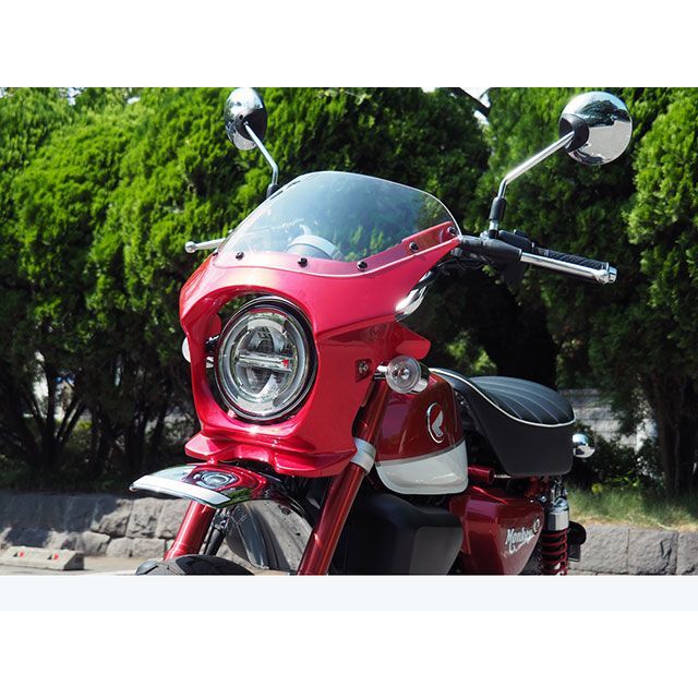 WW モンキー125用ビキニカウル タイプRスクリーン（スモーク） カラー パールネビュラレッド ds-07r-3 ワールドウォーク カウル・エアロ モンキー125