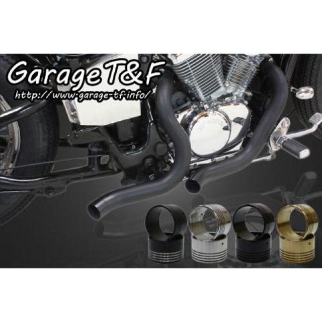 スティード　ガレージT＆F製　ターンアウト　マフラー 楽天市場】スティード400（STEED） ターンアウトマフラー（ブラック