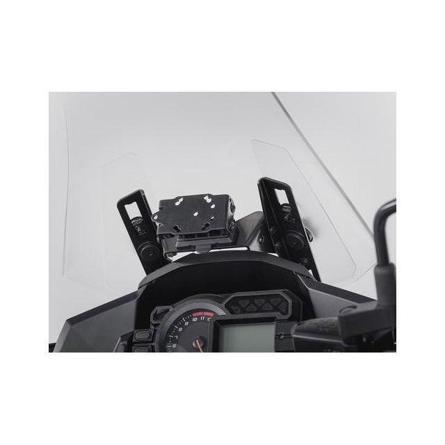 SW-MOTECH クイックロック GPSマウント ブラック、Kawasaki Versys 1000（15-） sw_GPS_08_646_10800B SWモテック ハンドル周辺パーツ Versys 1000