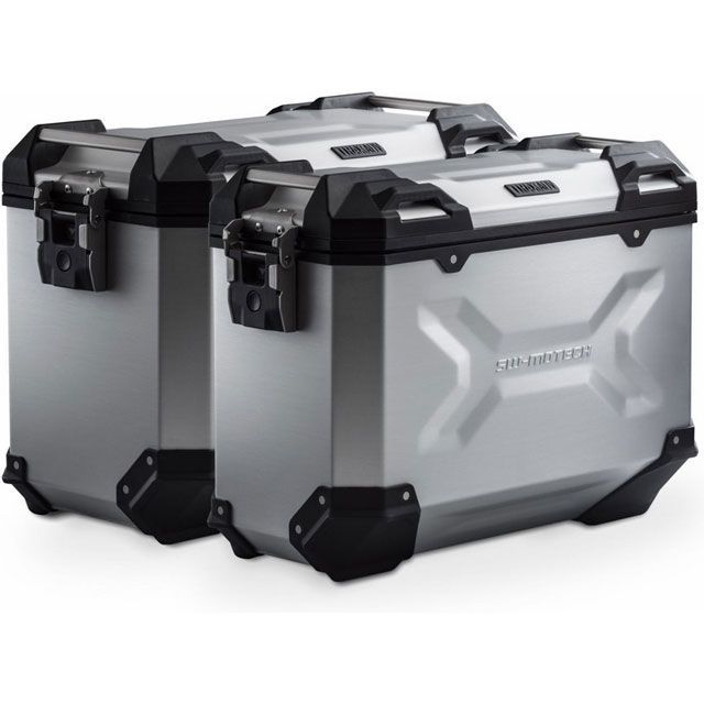 SW-MOTECH TRAX ADV Alukoffer-システム シルバー 45/37 l、CRF1000L/Adv Sports(2018-) sw_KFT_01_890_70000S SWモテック ツーリング用ボックス CRF1000L Afri…|パークアップ 店