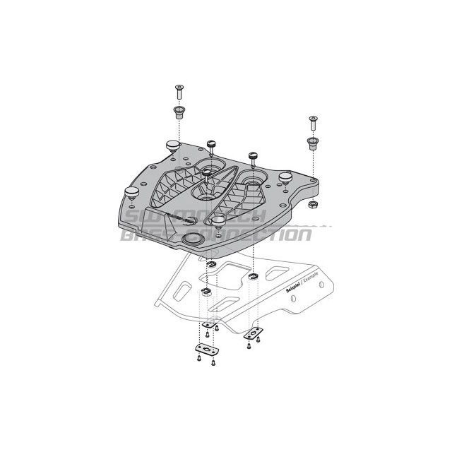 SW-MOTECH GIVI モノキー トップケース用アダプタープレート sw_GPT_00_152_405 SWモテック ツーリング用ボックス｜パークアップ 店