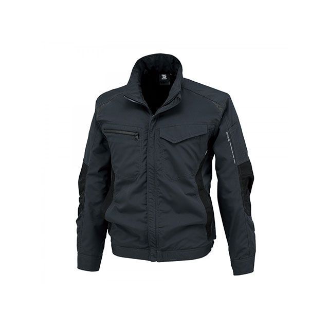 TS DESIGN ストレッチタフワークジャケット（ブラック×チャコールグレー） サイズ M 84636 メーカー在庫あり TSデザイン ジャケット
