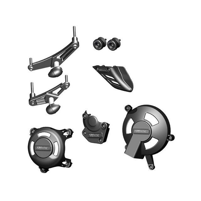 GBRacing Motorcycle Protection Bundle 6mm KIT ｜ CP675-CS-K-GBR gbr_CP675-CS-K-GBR GBレーシング エンジンカバー関連パーツ