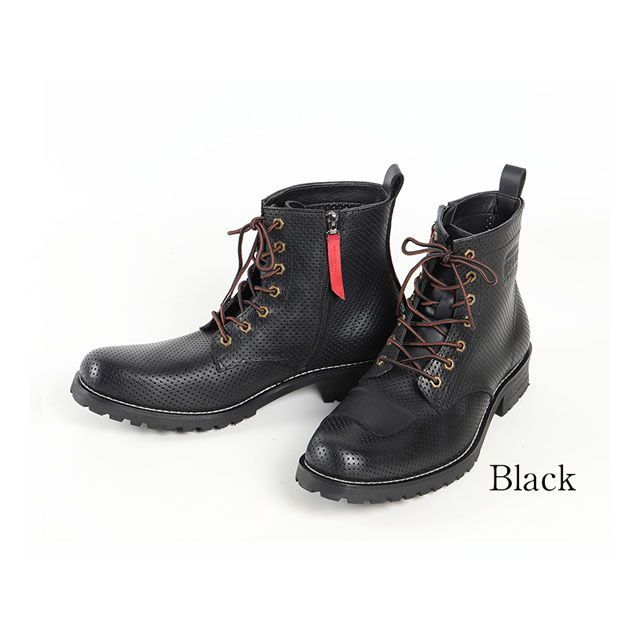 DEGNER HS-B11M メンズメッシュレザーブーツ（ブラック） サイズ 25.0cm HS-B11M メーカー在庫あり デグナー ライディングブーツ