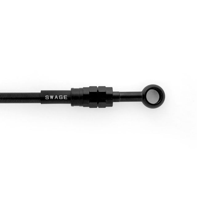SWAGE-LINE PRO イージーオーダーブレーキホース SF-ナローナット（ブラック電解発色） ホース長 575mm BTKB-1030M-0575 メーカー在庫あり スウェッジラインプロ ブレーキホース・ケーブル類 汎用