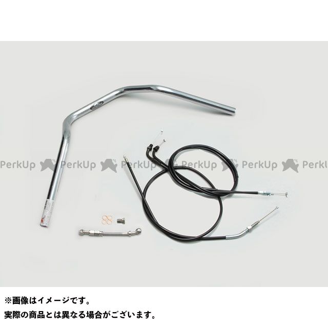 HURRICANE ナロー3型 ハンドルSET（クロームメッキ） H030-047C ハリケーン ハンドル関連パーツ CB400SF VtecRevo｜パークアップ 店