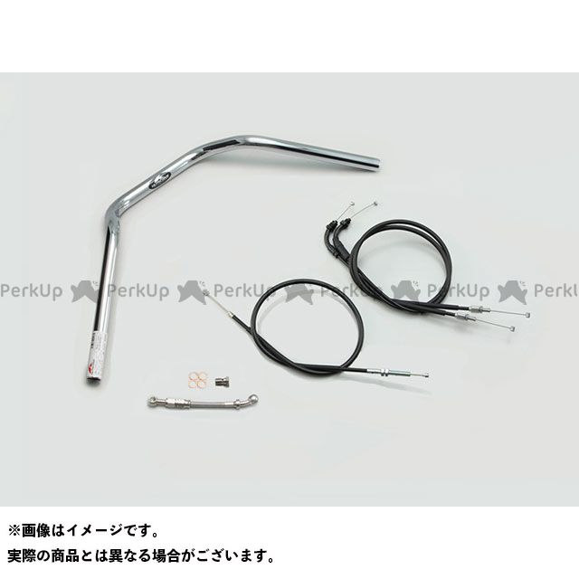 HURRICANE ナロー2型 ハンドルSET（メッキクローム） H033-046C ハリケーン ハンドル関連パーツ CB125R