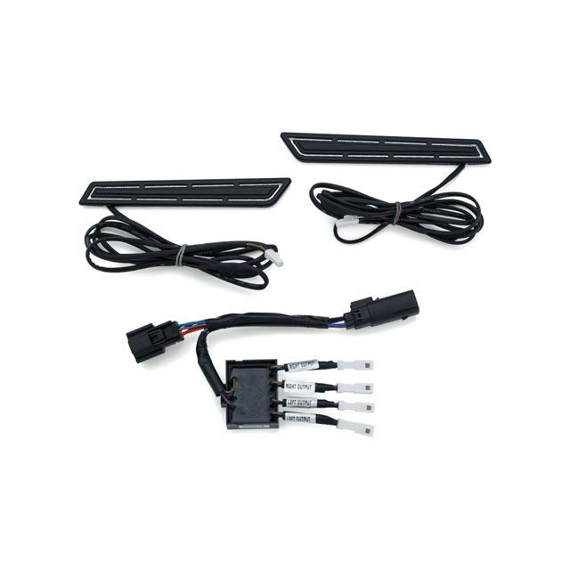 kuryakyn LEDサドルバッグヒンジアクセントBLK TOURING 14-19 T14-KUR5477 クリアキン その他電装パーツ TOURING|パークアップ 店