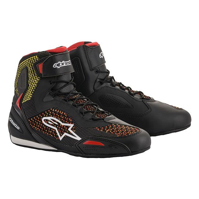 Alpinestars ファスター3 ライドニット シューズ（ブラック/イエローフロー） サイズ 9 メーカー在庫あり アルパインスターズ レーシングブーツ