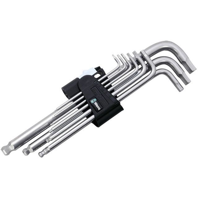 WERA ステンレス鋼L型ヘックスセット WR3950PKL/9SP ヴェラ お手々物の具