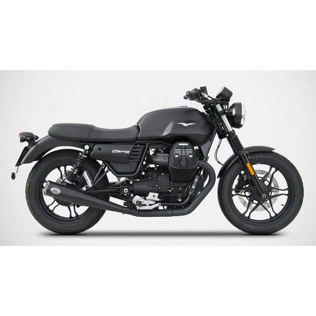ZARD N.2 BLACK ステンレススチール レーシング スリップオン for MOTO GUZZI V7 III （2017-2019） ｜ ZG083SSR-P2 zar_ZG083SSR-P2 ザード マフラー本体 V7 III