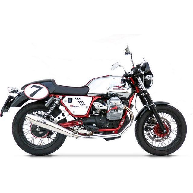 ZARD MIRROR POLISHED ステンレススチール EURO 3 HOMOLOGATED スリップオン for MOTO GUZZI V7 CAFE RACER/CAFE CLASSIC （2009-2012） ｜ ZG075SSO-CR z…
