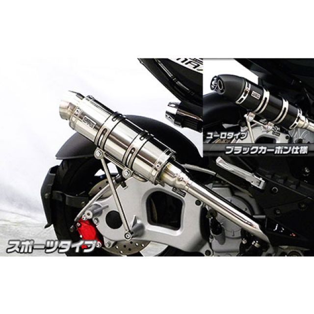WirusWin G-MAX125用 ロイヤルマフラー スポーツタイプ O2センサー取付口装備 オプション オプションC ウイルズウィン マフラー本体 G-MAX125