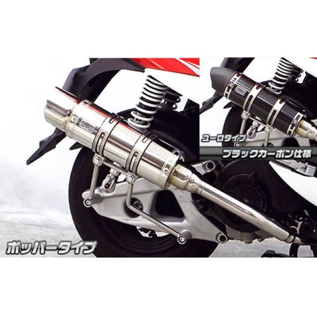 WirusWin Z1 125用 ロイヤルマフラー ポッパータイプ O2センサー取付口装備 オプション オプションC ウイルズウィン マフラー本体 Z1 125