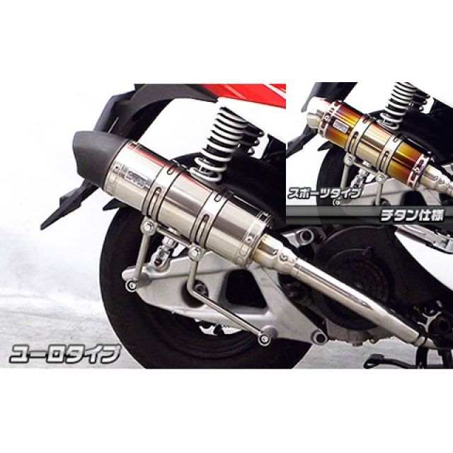 WirusWin Z1 125用 ロイヤルマフラー ユーロタイプ O2センサー取付口装備 オプション オプションD ウイルズウィン マフラー本体 Z1 125｜パークアップ 店