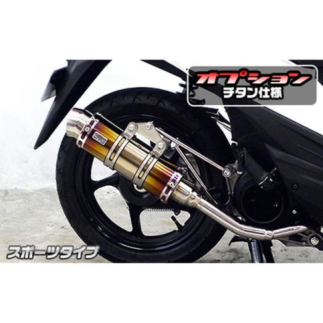 WirusWin アドレス110（CE47A）用 ロイヤルマフラー スポーツタイプ オプション オプションB＋D ウイルズウィン マフラー本体 アドレス110｜パークアップ 店 41,958円