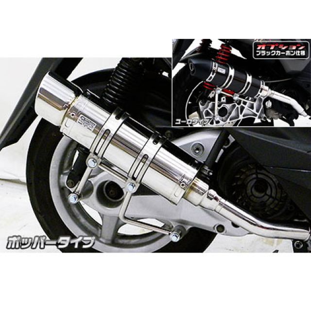 WirusWin シグナスX（2型/O2センサー非装備）用 ロイヤルマフラー（ポッパータイプ） オプション オプションB＋C＋E（シルバー） ウイルズウィン マフラー本体 シグナスX（2型）