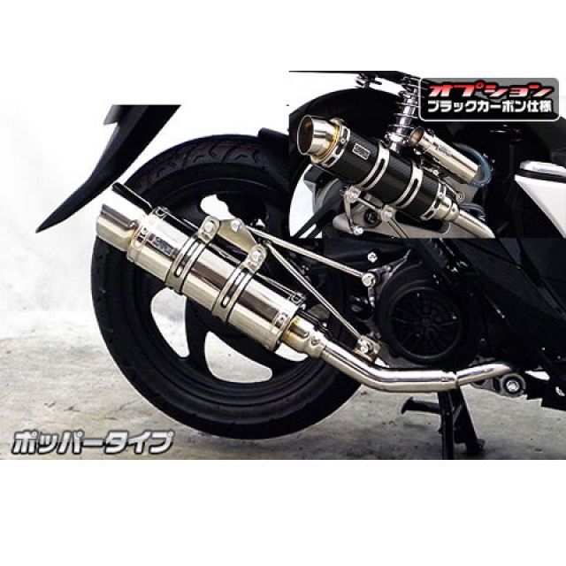 WirusWin ディオ110(JF58)用 ロイヤルマフラー ポッパータイプ オプション オプションB+C ウイルズウィン マフラー本体 ディオ110|パークアップ 店