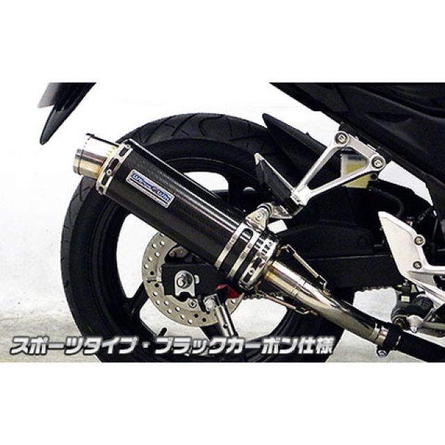 WirusWin CB250F(14-)用 スリップオンマフラー スポーツタイプ サイレンサー ブラックカーボン仕様 ウイルズウィン マフラー本体 CB250F|パークアップ 店