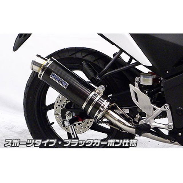 WirusWin CBR125R（EBJ-JC50）用 ダイナミックマフラー スポーツタイプ（フルエキゾースト） サイレンサー ブラックカーボン仕様 ウイルズウィン マフラー本体 CBR125R｜パークアップ 店