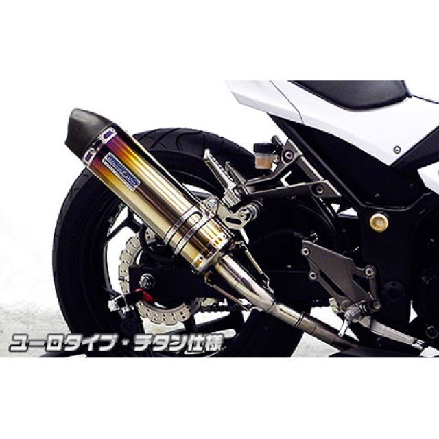WirusWin Ninja250用 スリップオンマフラー ユーロタイプ サイレンサー チタン仕様 ウイルズウィン マフラー本体 Ninja250|パークアップ 店