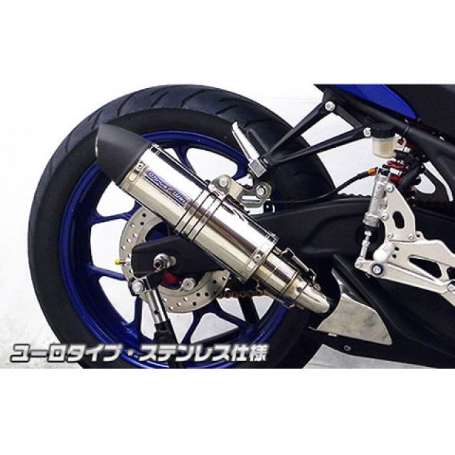 WirusWin YZF-R25用 スリップオンマフラー ユーロタイプ サイレンサー ステンレス仕様 ヒートガード ブラック仕様 ウイルズウィン マフラー本体 YZF-R25