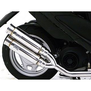 WirusWin アドレスV50・レッツ4/5（O2センサー装着モデル）用 アトミックツインマフラー バズーカ―タイプ ウイルズウィン マフラー本体 アドレスV50 レッツ4/5