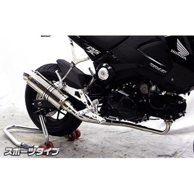 WirusWin グロム/MSX125(1型)用 ロイヤルダウンマフラー スポーツタイプ オプション オプションB ウイルズウィン マフラー本体 グロム/MSX125(1型)|パークアップ 店