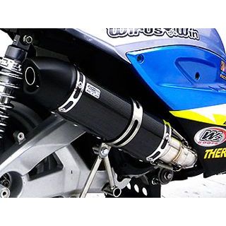 WirusWin シグナスX(2型/O2センサー装備)用 ショットマフラー ユーロタイプ O2センサー取付け口付 サイレンサー ブラックカーボン仕様 ウイルズウィン マフラー本体 シグナスX(2型)|パークアップ 店