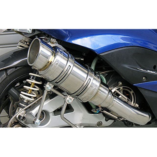 WirusWin シグナスX（3型/SE465-1MS）用 アトミックショートマフラー ポッパータイプ O2センサー取付け口付 オプション オプションB ウイルズウィン マフラー本体 シグナスX（3型）