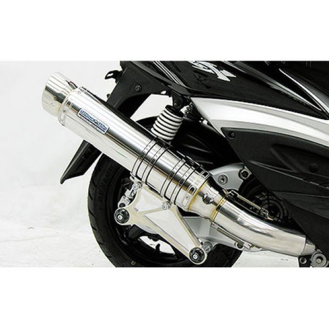 WirusWin シグナスX（3型/SE465-1MS）用 アルティメットマフラー バズーカータイプ O2センサー取付け口付 サイレンサー ステンレス仕様 ウイルズウィン マフラー本体 シグナスX（3型）