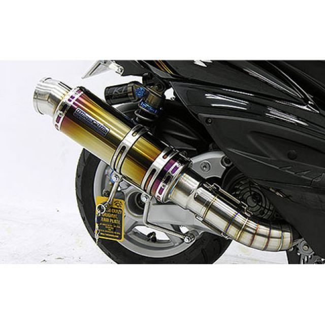 WirusWin シグナスX（3型/SE465-1MS）用 プレミアムマフラー チタン仕様 O2センサー取付け口付 オプション オプションA・B ウイルズウィン マフラー本体 シグナスX（3型）