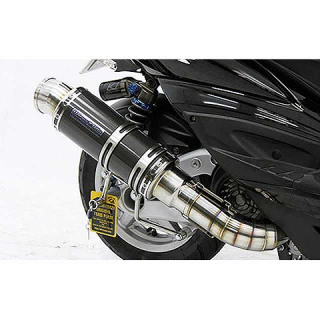 WirusWin シグナスX（3型/SE465-1MS）用 プレミアムマフラー ブラックカーボン仕様 O2センサー取付け口付 オプション オプションA・B・C ウイルズウィン マフラー本体 シグナスX（3型）